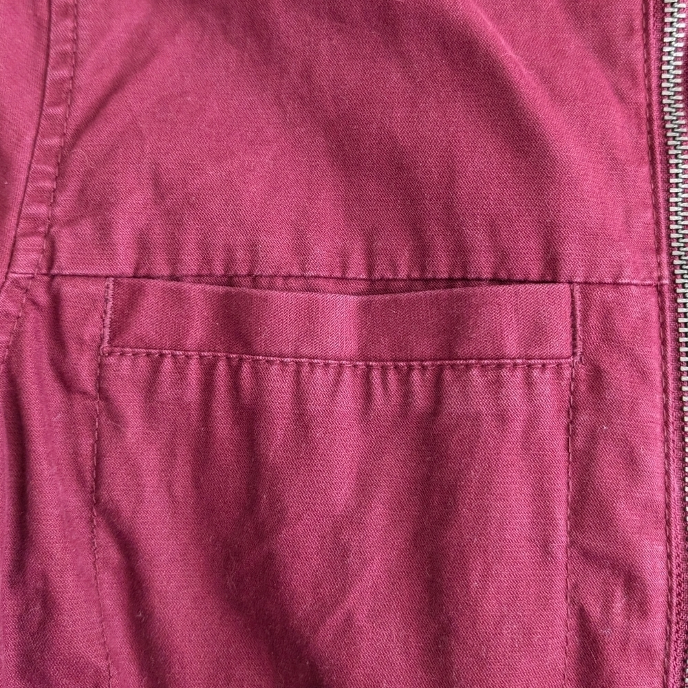 NWT🏷️ Old Navy Utility Bomber Jacket, Wine Burgundy, XS - Picture 5 of 16